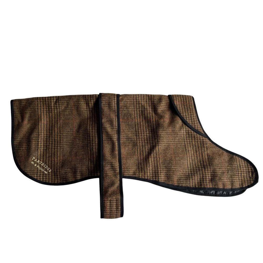 John‎ Partridge & Pooch Tweed Dog Coat Jacket Brown Paid Size Large Adjustable